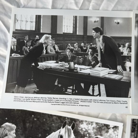 1985 Press Photos Lot Of 8 Jagged Edge Glenn Close Jeff Bridges Columbia Picture - Picture 2 of 12